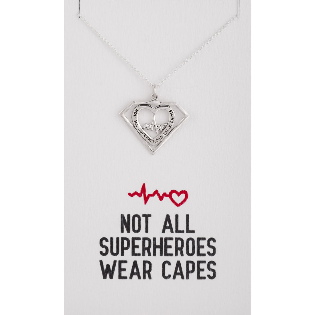 Healthcare Superhero Sterling Silver Necklace