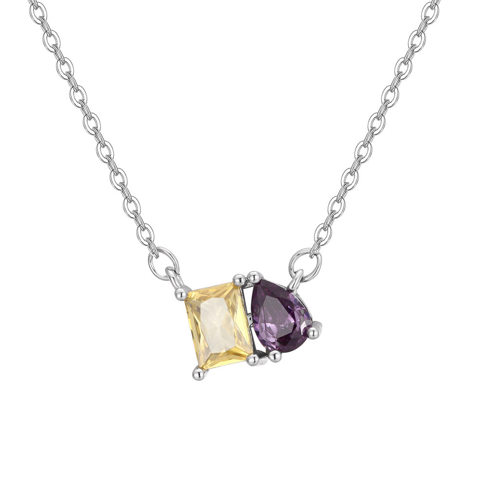 Customized Twelve Birthstone Pendant Necklace