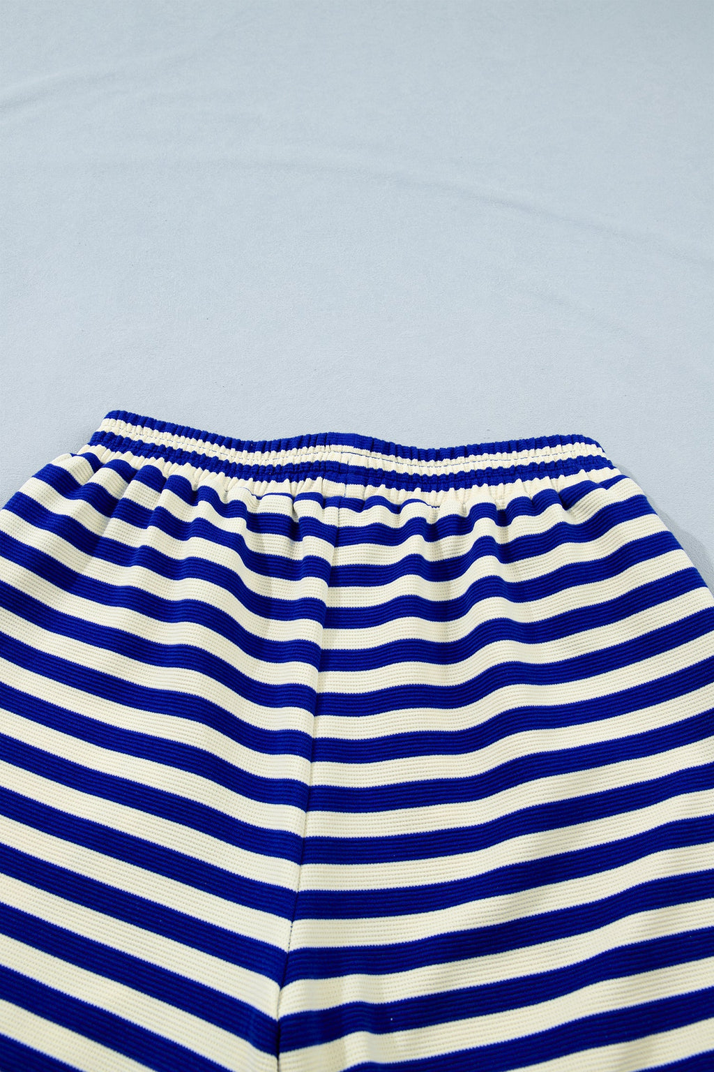 Xiomara Trim Cap Sleeve Top & Shorts Set - Striped Knit
