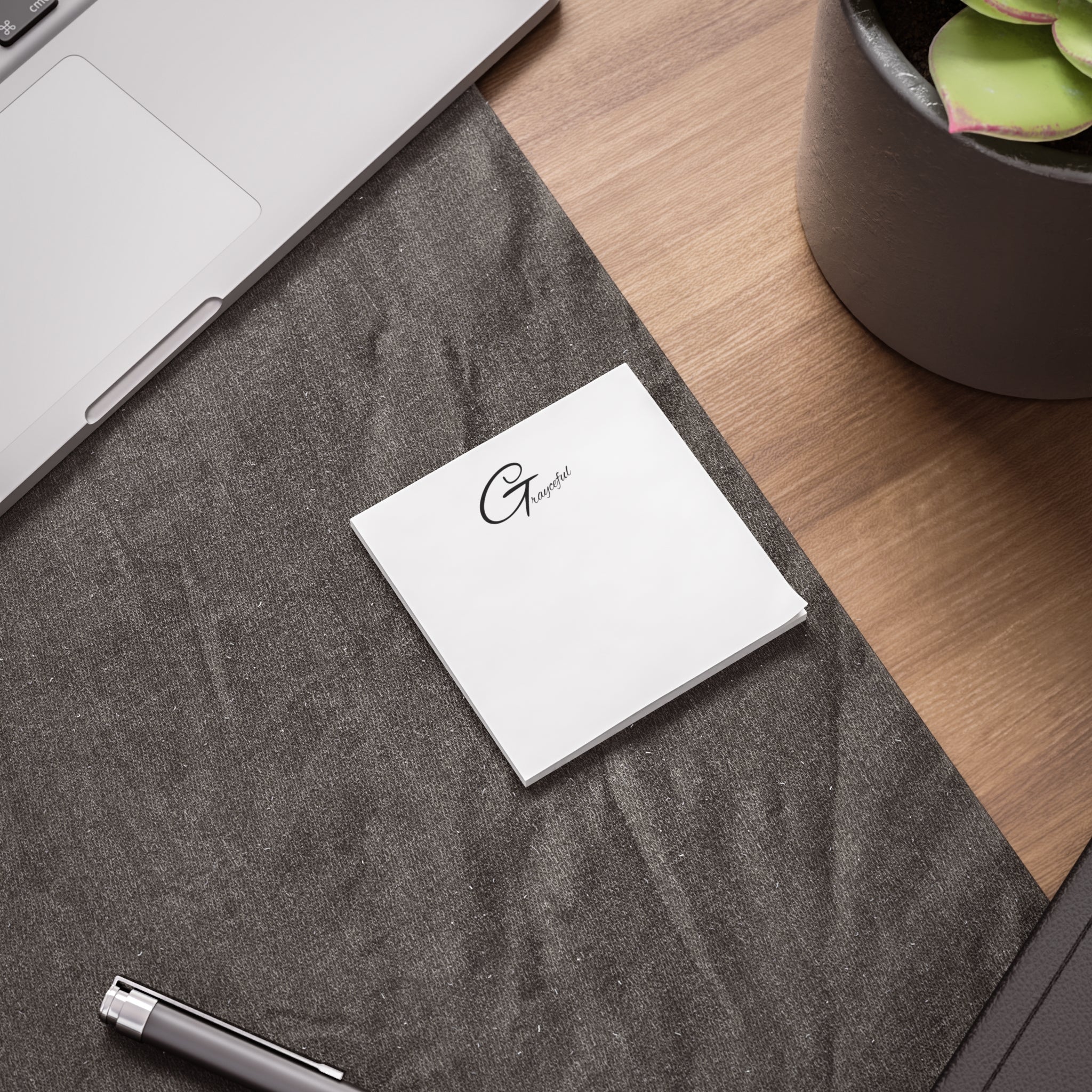 Minimalist Square Note Pads, Modern Black and White Stationery
