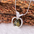 Sterling & Amber Apple Necklace