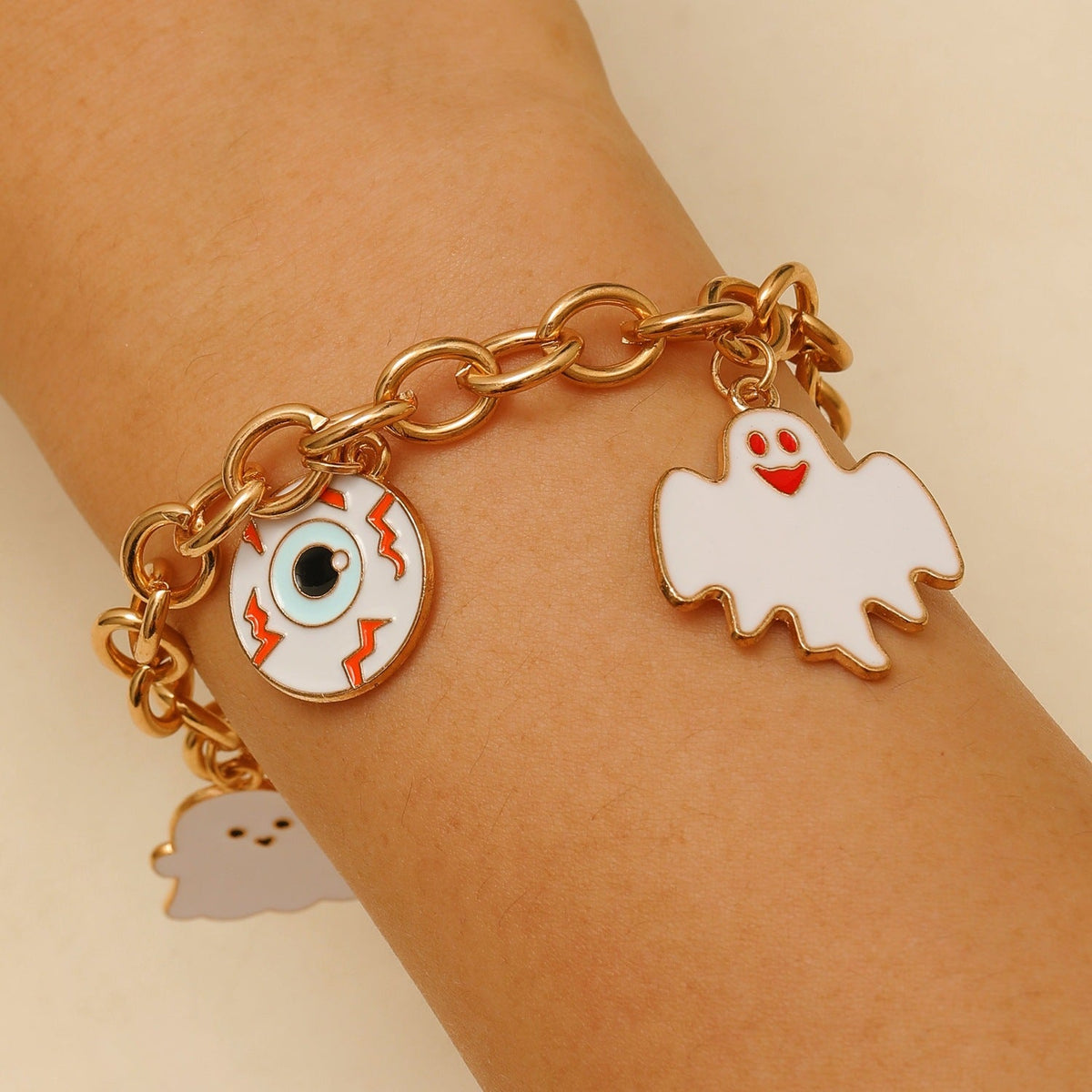 Halloween Cartoon Pumpkin Ghost Bracelet