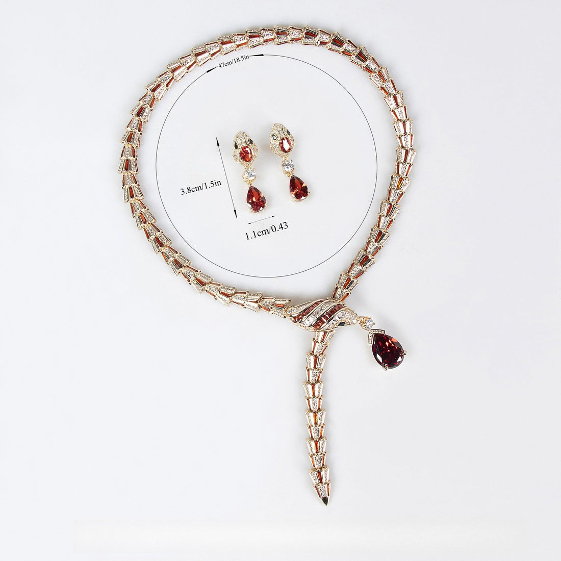 18k Gold Serpent Jewelry Set in Titanium Steel