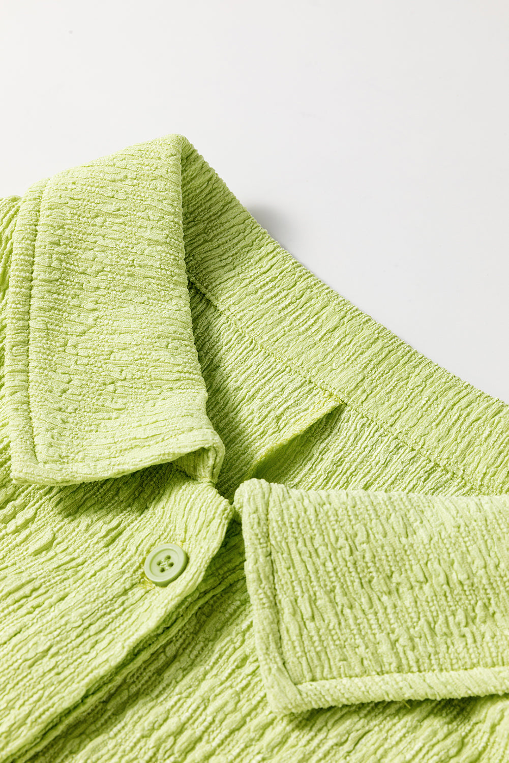 Textured Short Sleeve Patch Pocket Romper