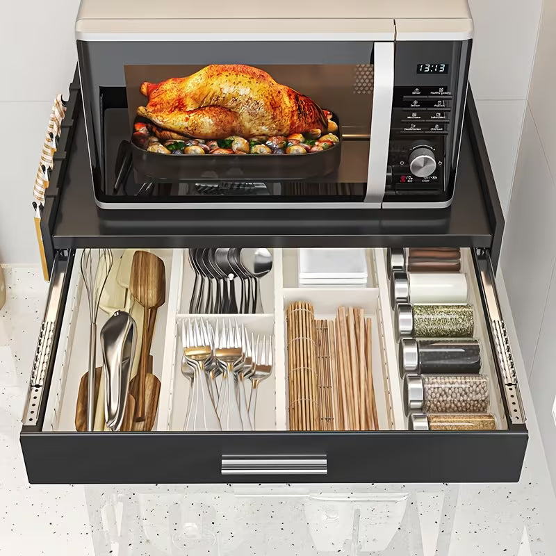 Multi-Functional Metal Microwave Countertop Storage Rack