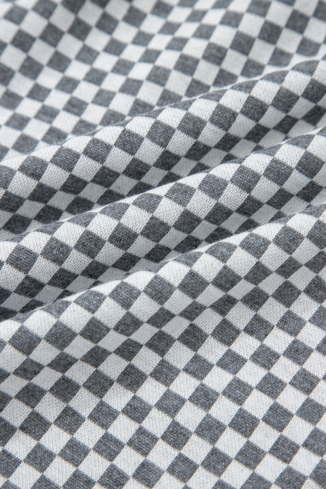 Checker Drawstring Elastic Waist Pocketed Shorts