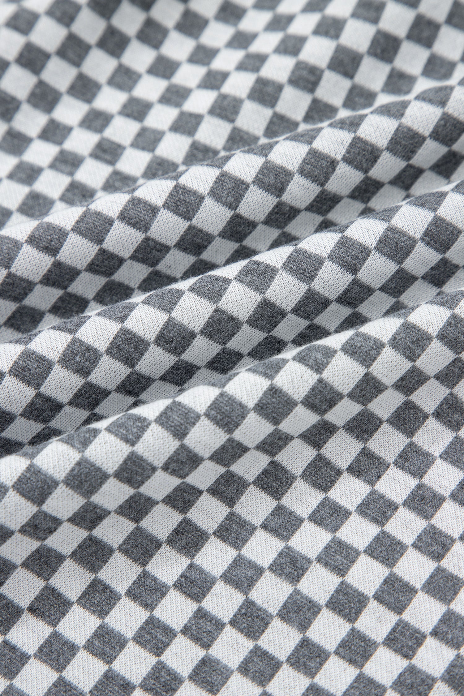 Checkerboard Drawstring Shorts with Pockets