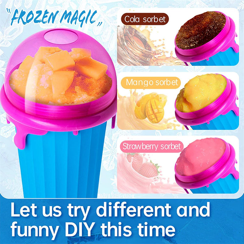 500ml Quick-Frozen Slushy Maker Cup - DIY Smoothie Squeeze Bottle