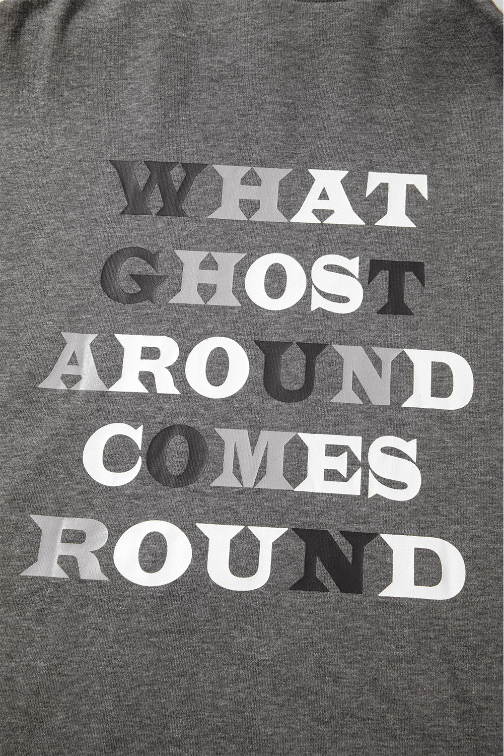 Halloween Ghost Graphic Print Oversize Hoodie