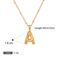 18K gold letters with birthstone design high-end necklace