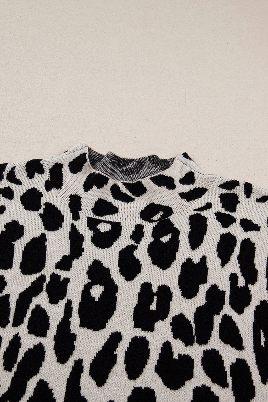 Araceli High Short Sleeve Sweater Animal Print