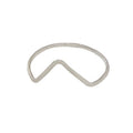 Triangle Brushed Sterling Silver Wire Ring