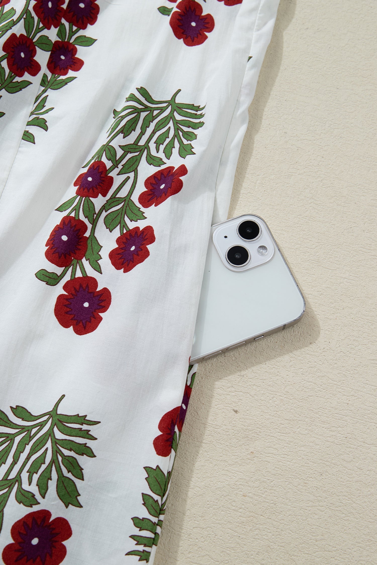 Halo Sleeve Loose Floral Dress
