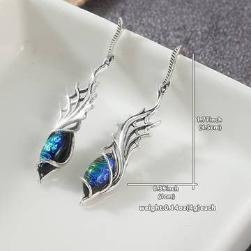 European And American Style Fashionable Retro Waterdrop Pendant Earrings