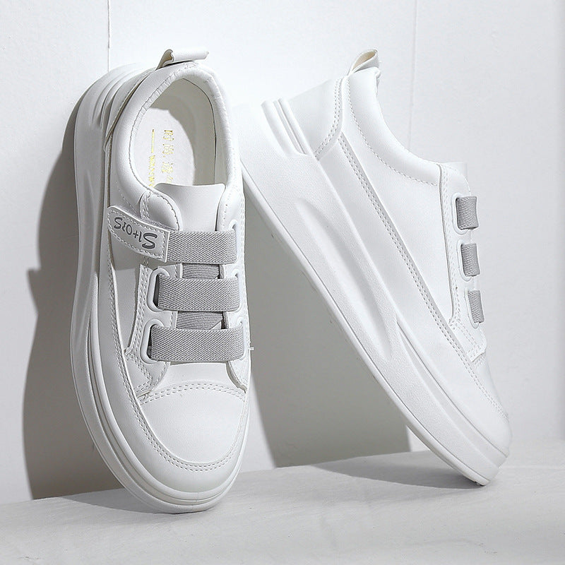 Women's Trendy White Platform Sneakers with Adjustable Straps - Image 3