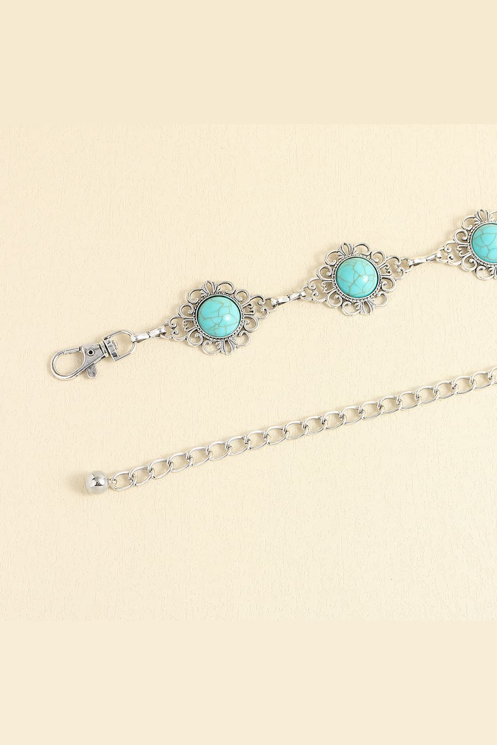 Vintage Turquoise Alloy Belt | Statement Accessory