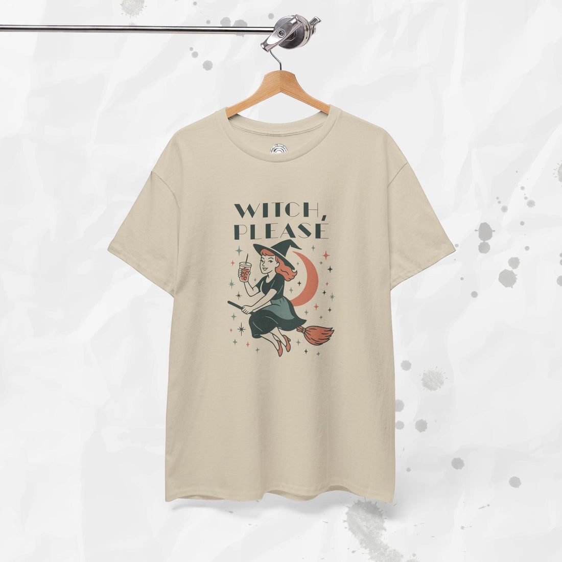 Witch Please Graphic T-Shirt Vintage Style Witchy Crewneck Tee - Image 10