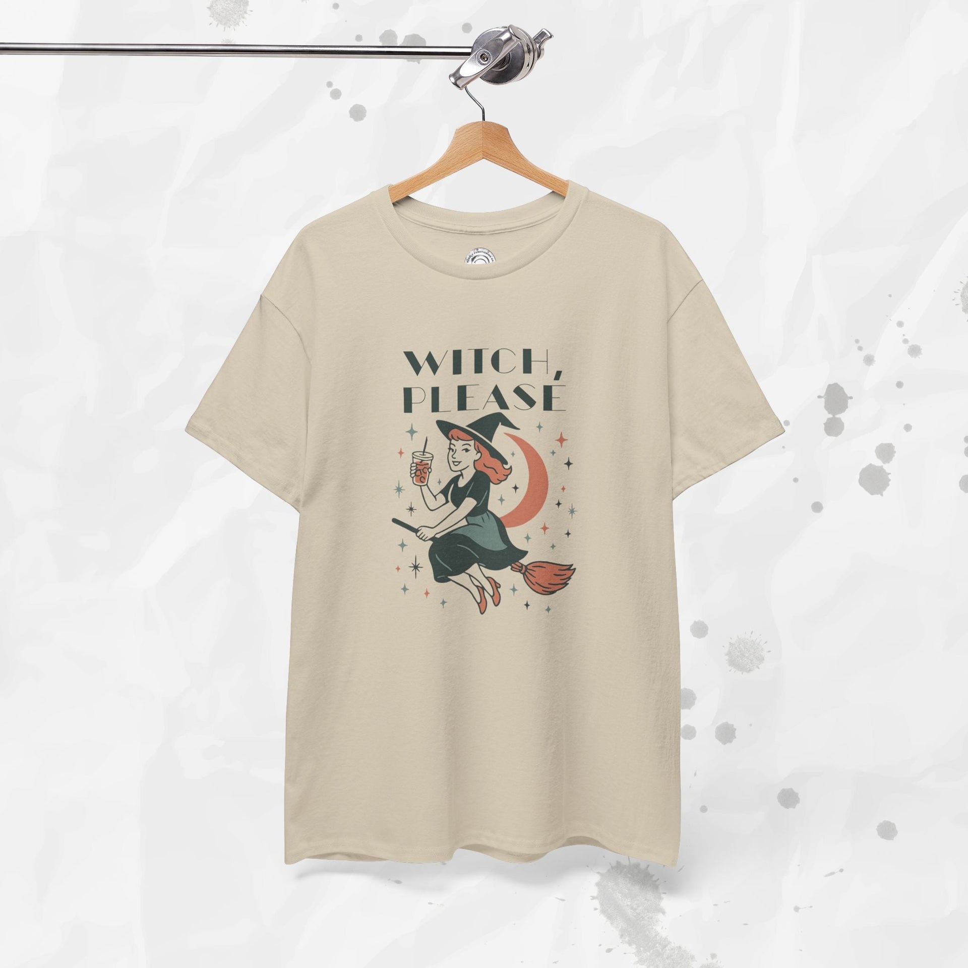 Witch Please Graphic T-Shirt Vintage Style Witchy Crewneck Tee - Image 10