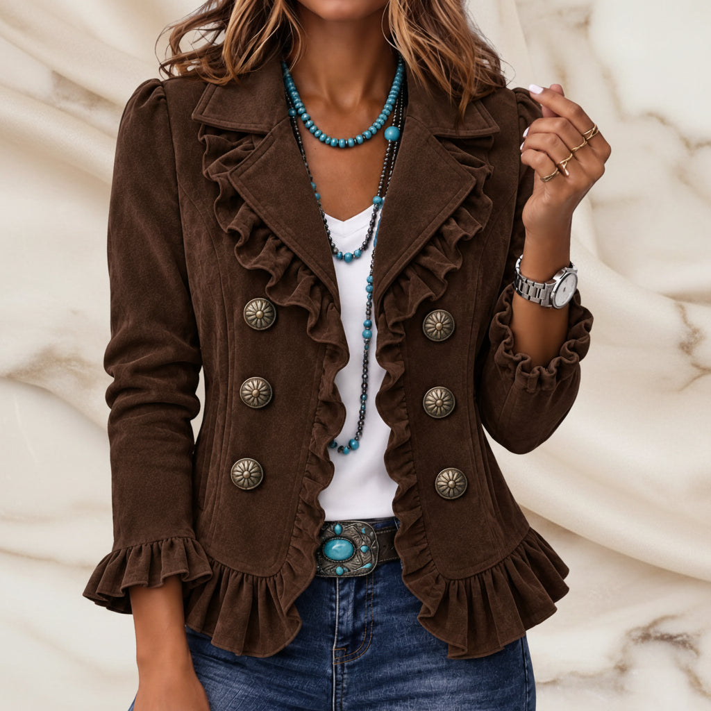 Women's Buttoned Long-Sleeve Cardigan Jacket