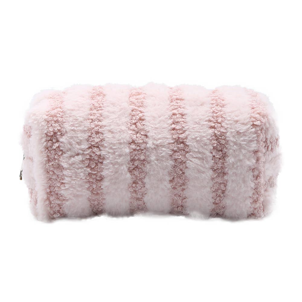 Stripe Sherpa Pouch Bag