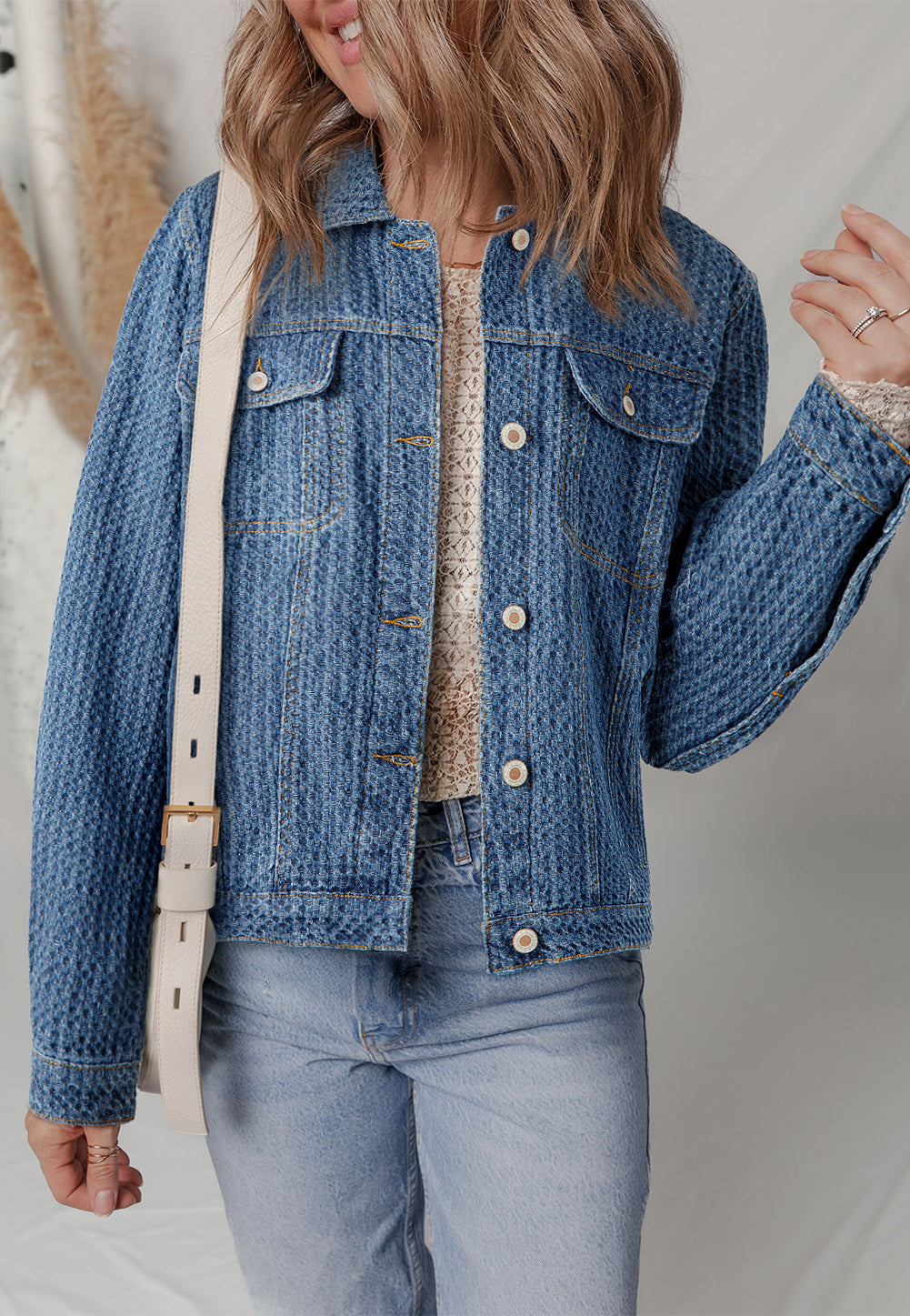 Rosalyn Flap Textured Down Jacket