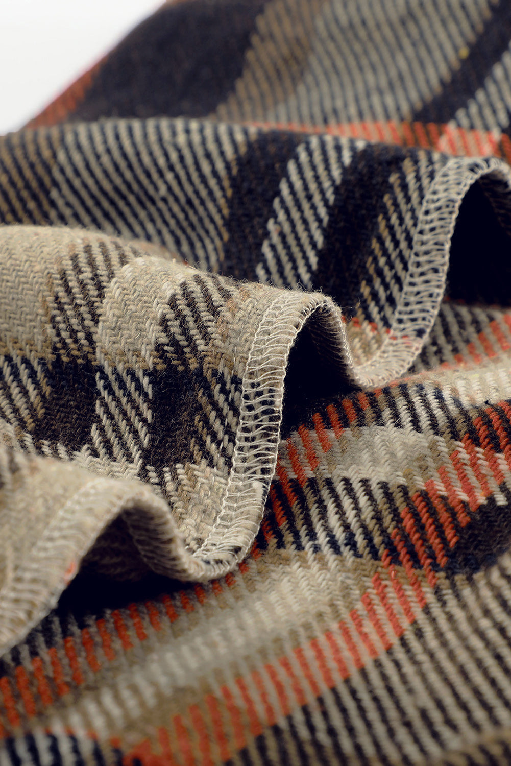 Brown Plaid Flannel Shacket | Button-Up Long Sleeve