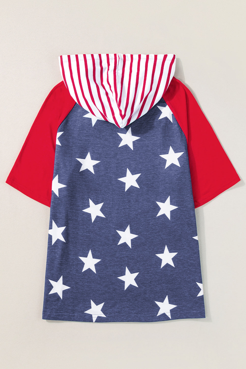 Women's Stars and Stripes Drawstring Hooded T-Shirt