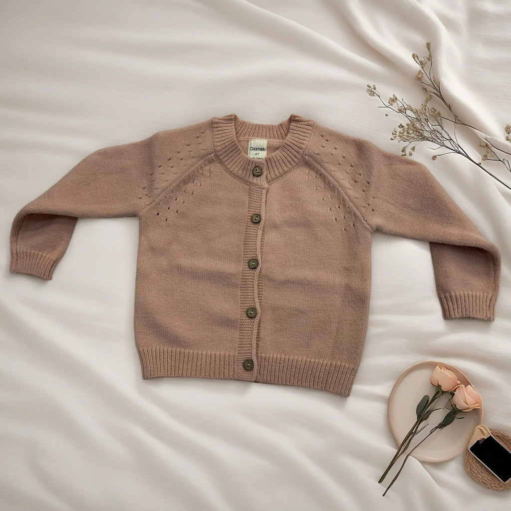 Premium Organic Cotton Cardigan |Cozy Kids Sweater
