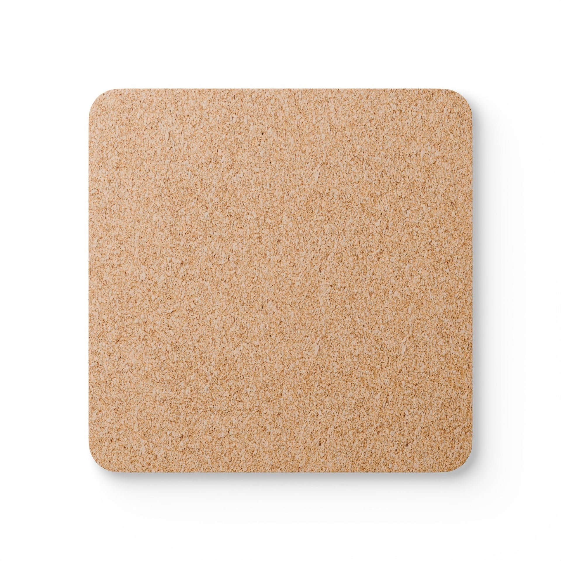 Modern Minimalist Corkwood Coaster Set, White and Brown - 4 Piece