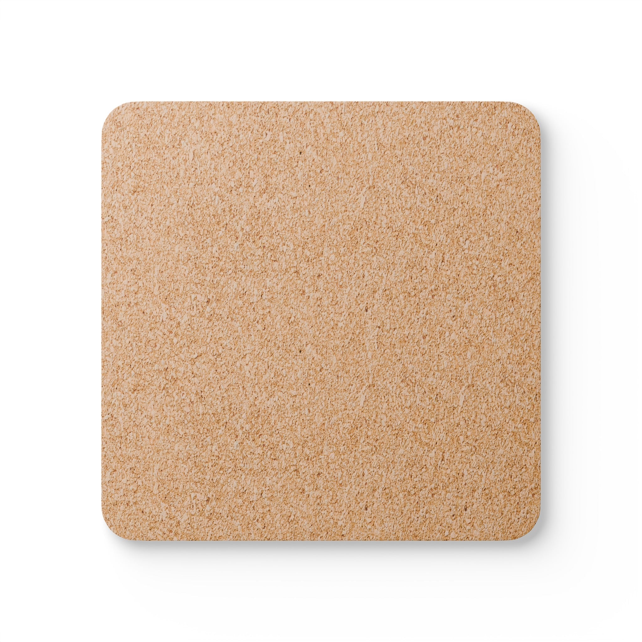 Modern Minimalist Corkwood Coaster Set, White and Brown - 4 Piece
