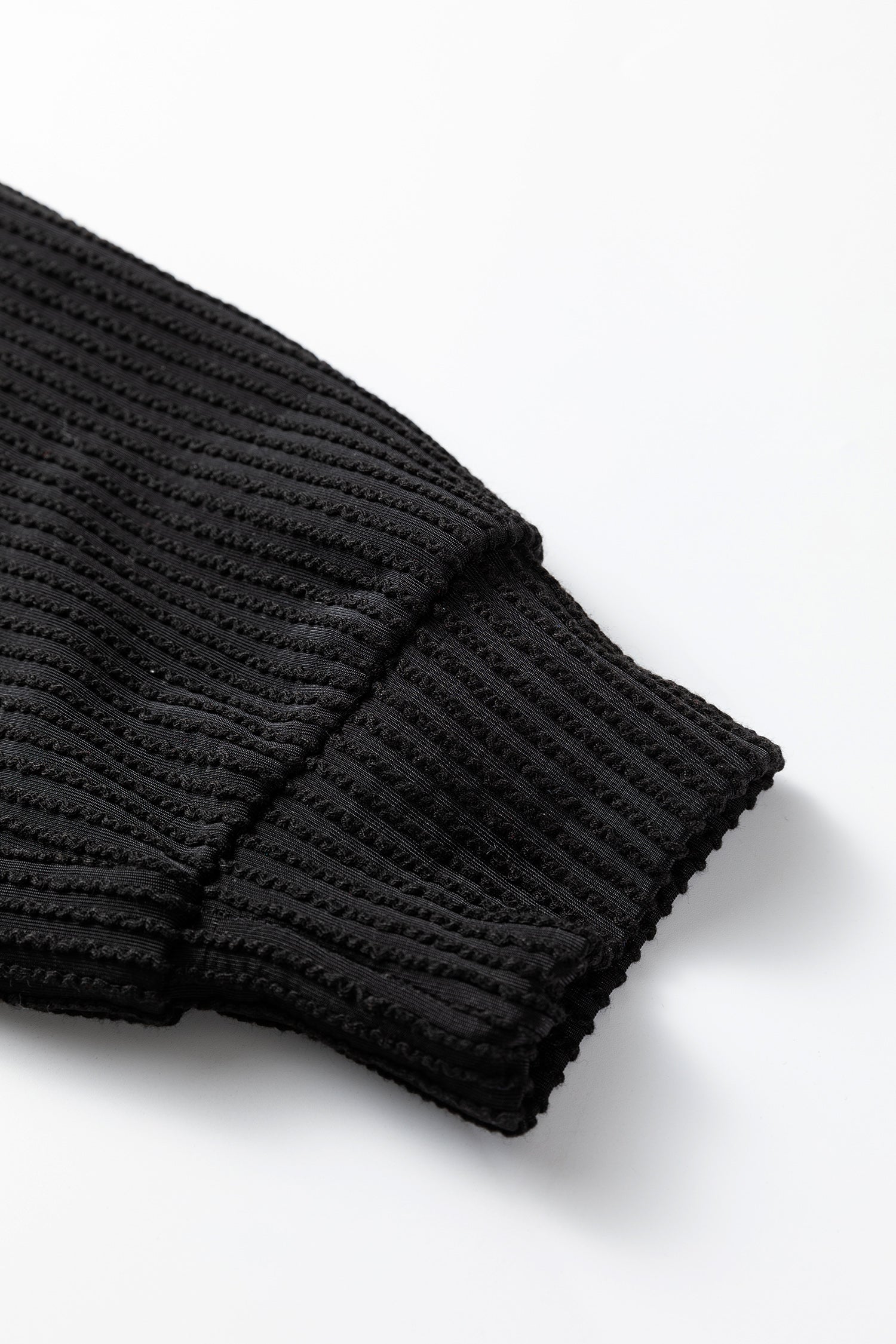 Black MERRY Corded Long Sleeve Top & Pants Set