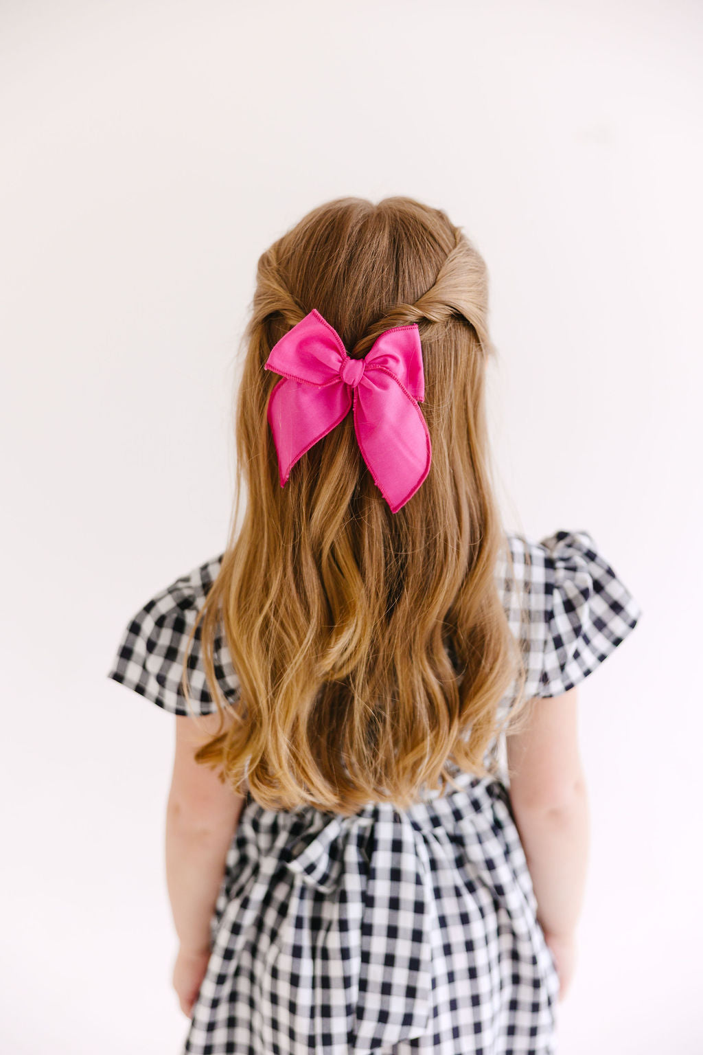 White Medium Hair Bow for Babies and Toddlers - Image 2