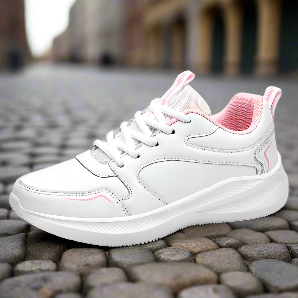 Women’s Waterproof Leather Casual Sneakers Cushioned Walking Shoes - Image 4