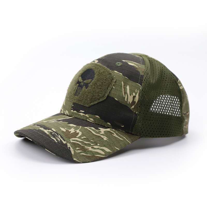 Embroidered Mesh Camouflage Baseball Cap