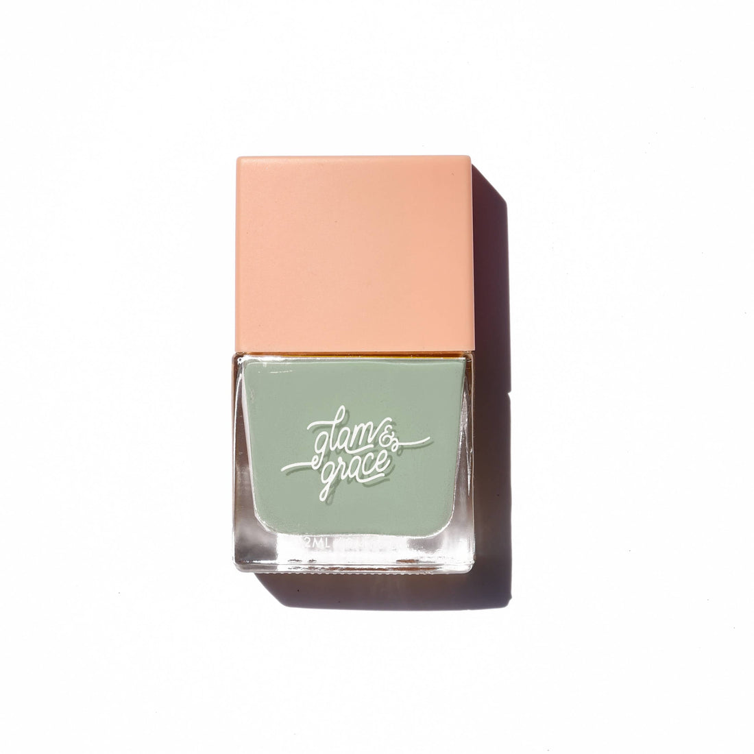 Willow nail polish bottle in a soft matte green shade on a white background