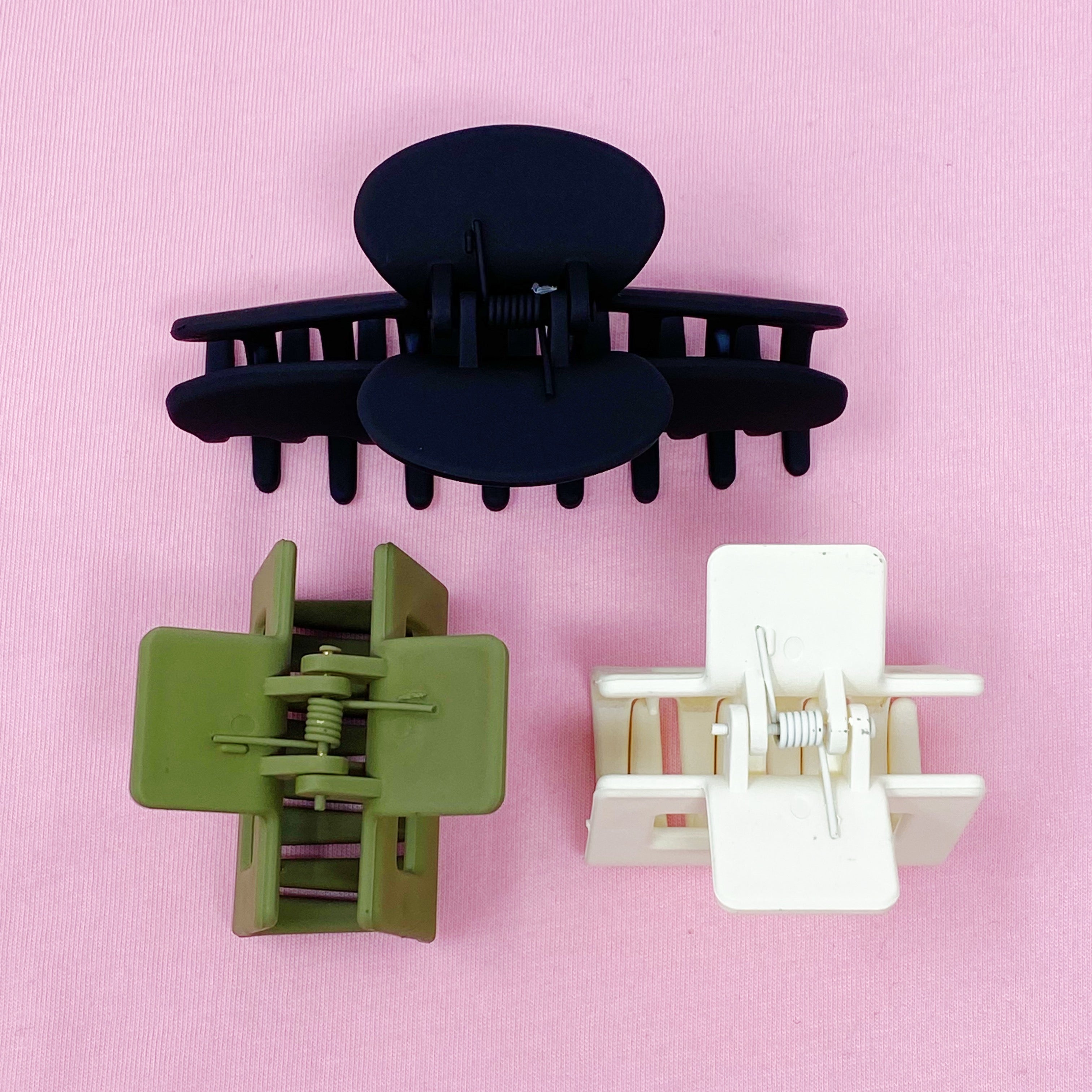 Matte Muted Hair Claw Set