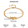 Adjustable Heart Zircon Bracelet For Women
