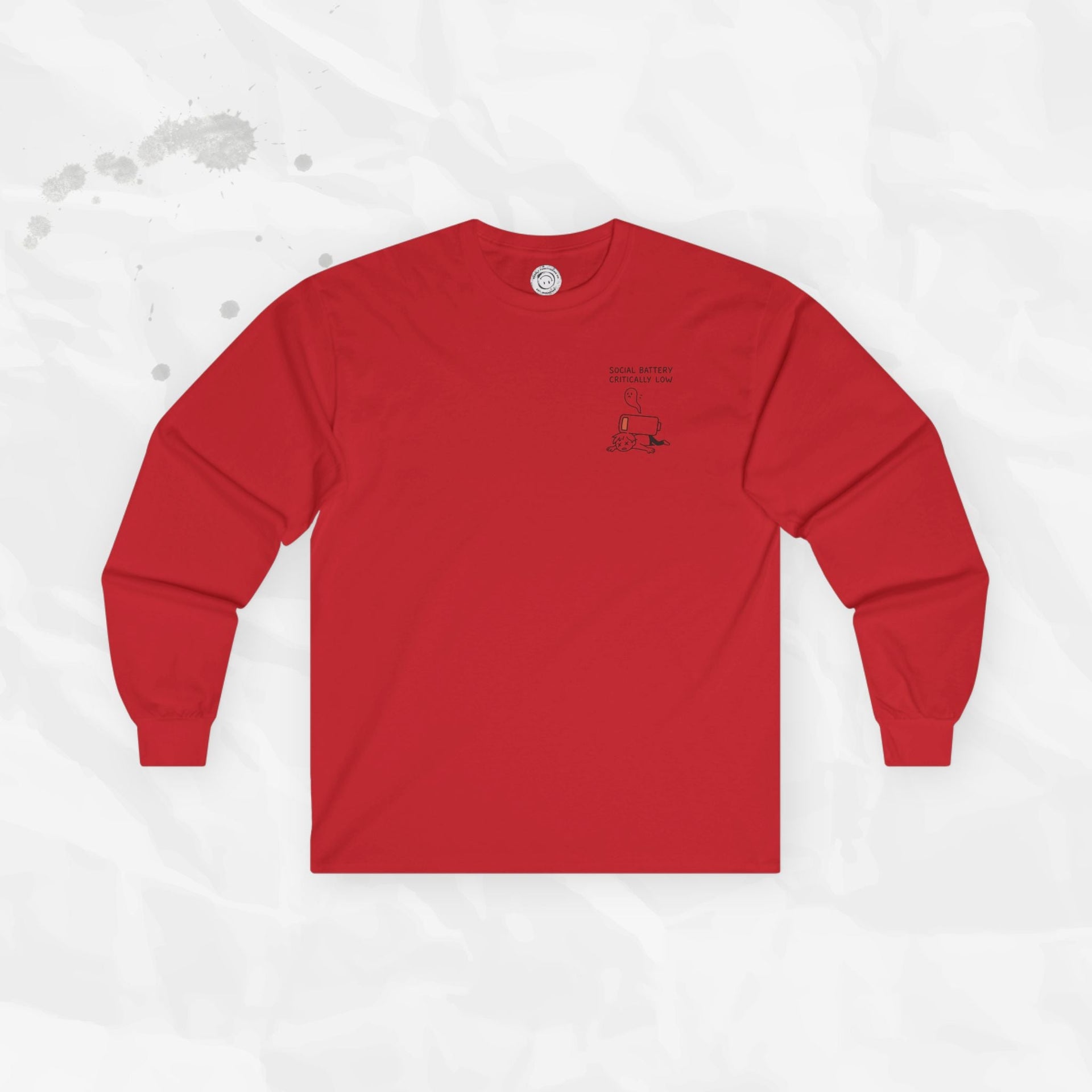 Social Battery Critically Low - Long Sleeve T-Shirt