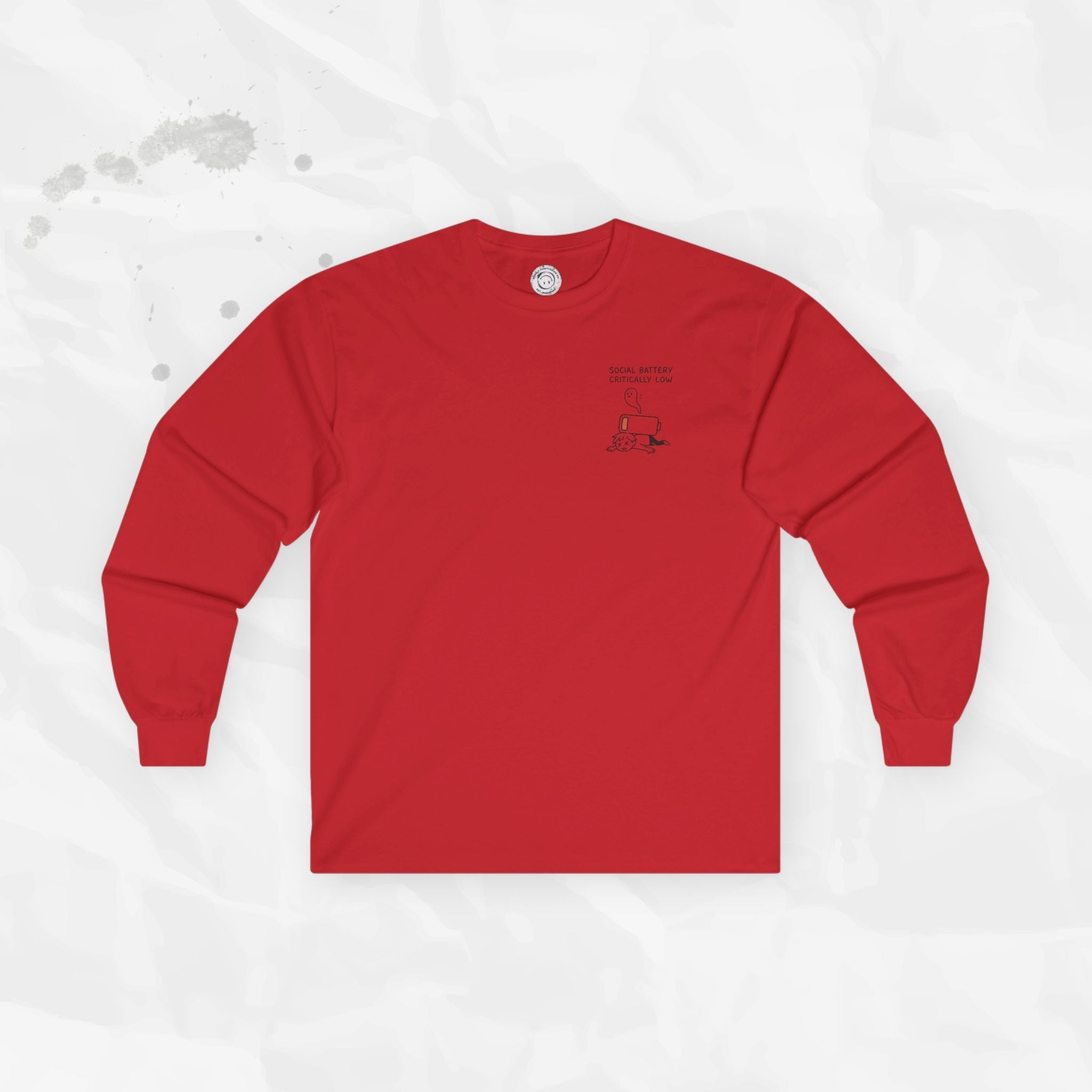 Social Battery Critically Low - Long Sleeve T-Shirt
