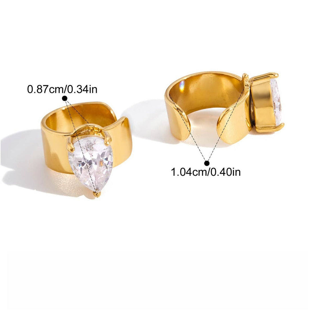 18K Gold Tassel Drop Earrings with Sparkling Zircon Accents