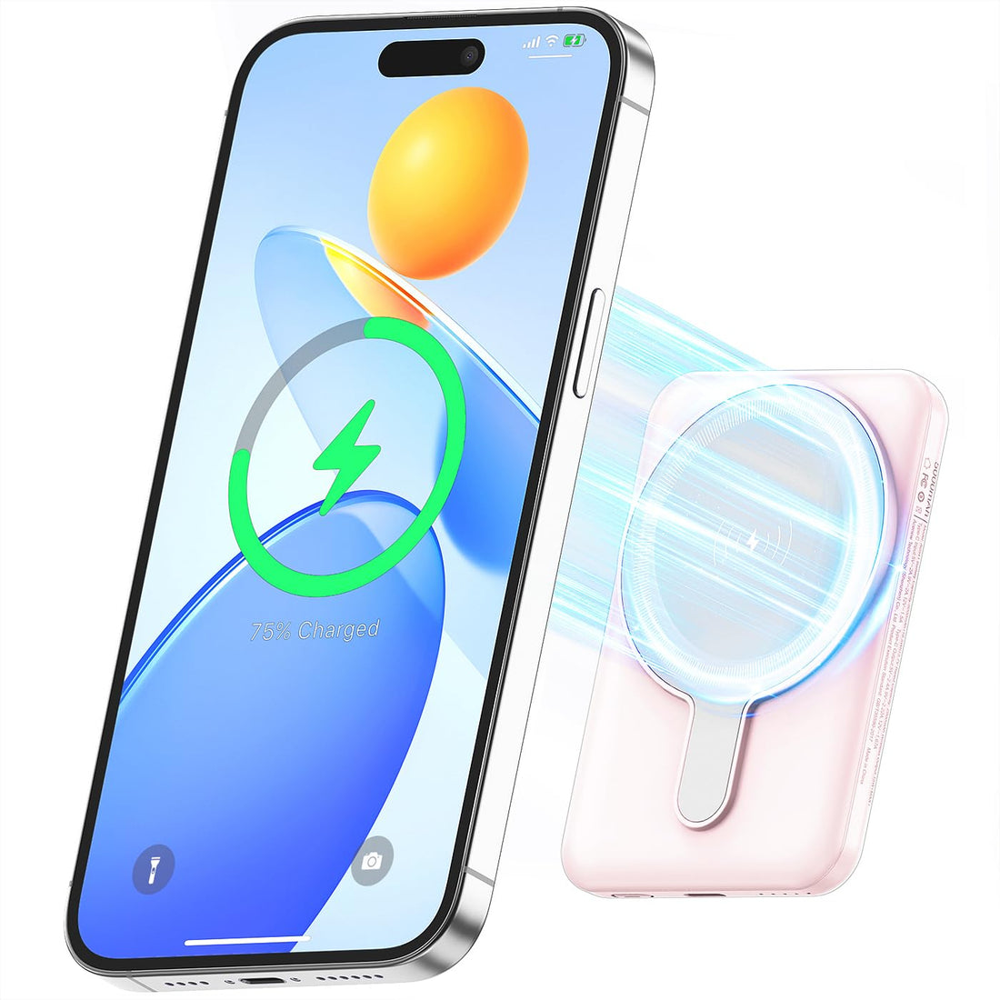 Pink 5000mAh Magnetic Power Bank 20W Fast Charger for Mag-Safe