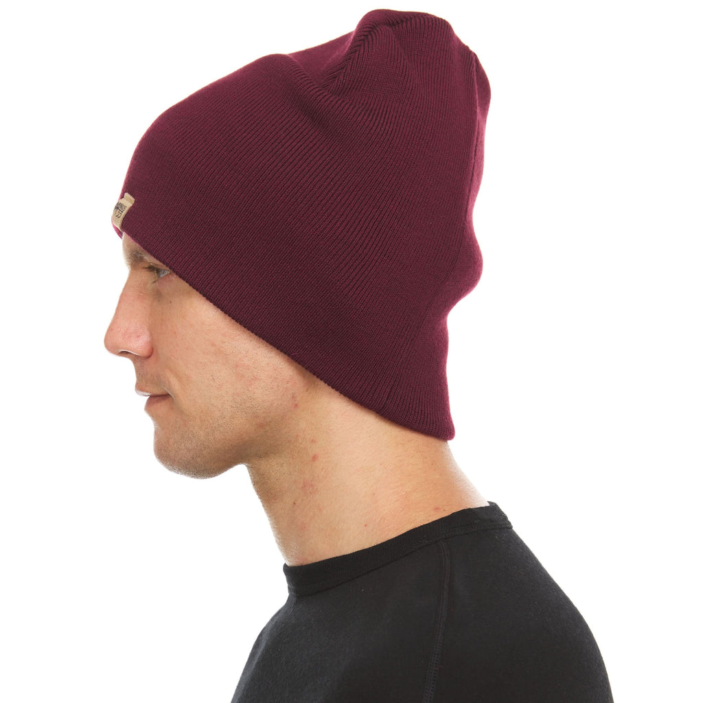 Heavyweight Merino Wool Knit Beanie for Cold Weather