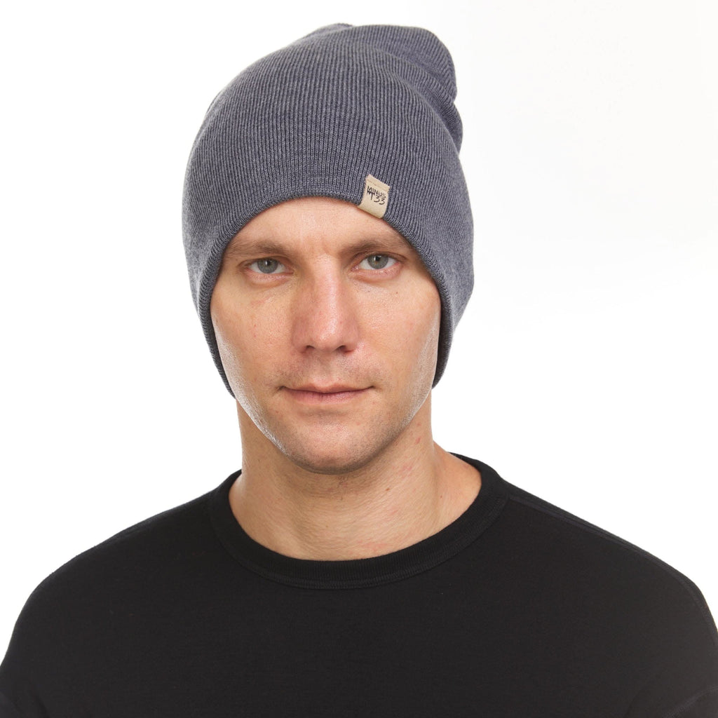 Heavyweight Merino Wool Knit Beanie for Cold Weather