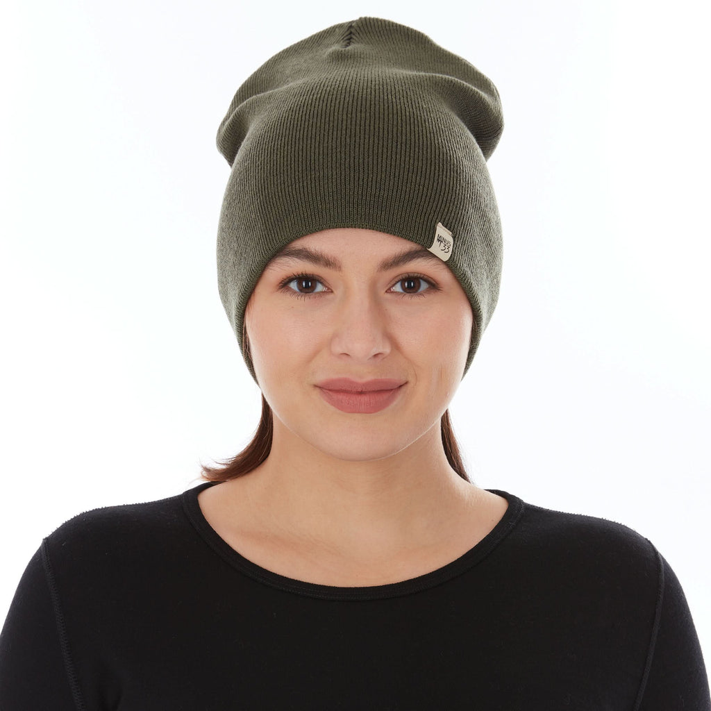 Heavyweight Merino Wool Knit Beanie for Cold Weather