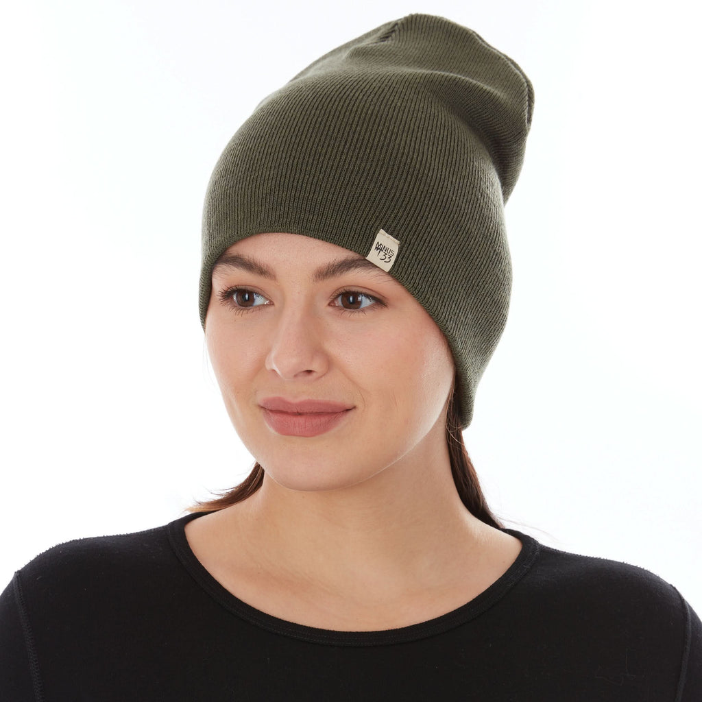 Heavyweight Merino Wool Knit Beanie for Cold Weather