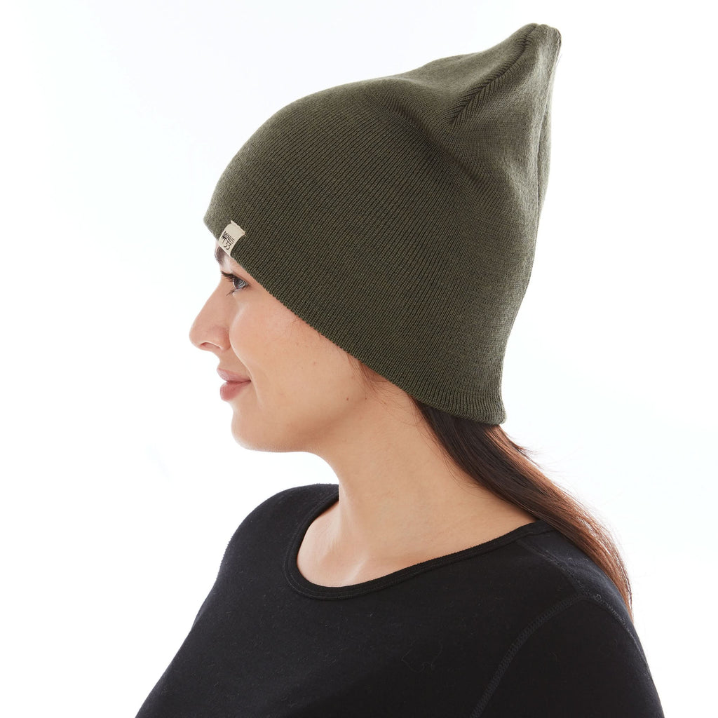 Heavyweight Merino Wool Knit Beanie for Cold Weather