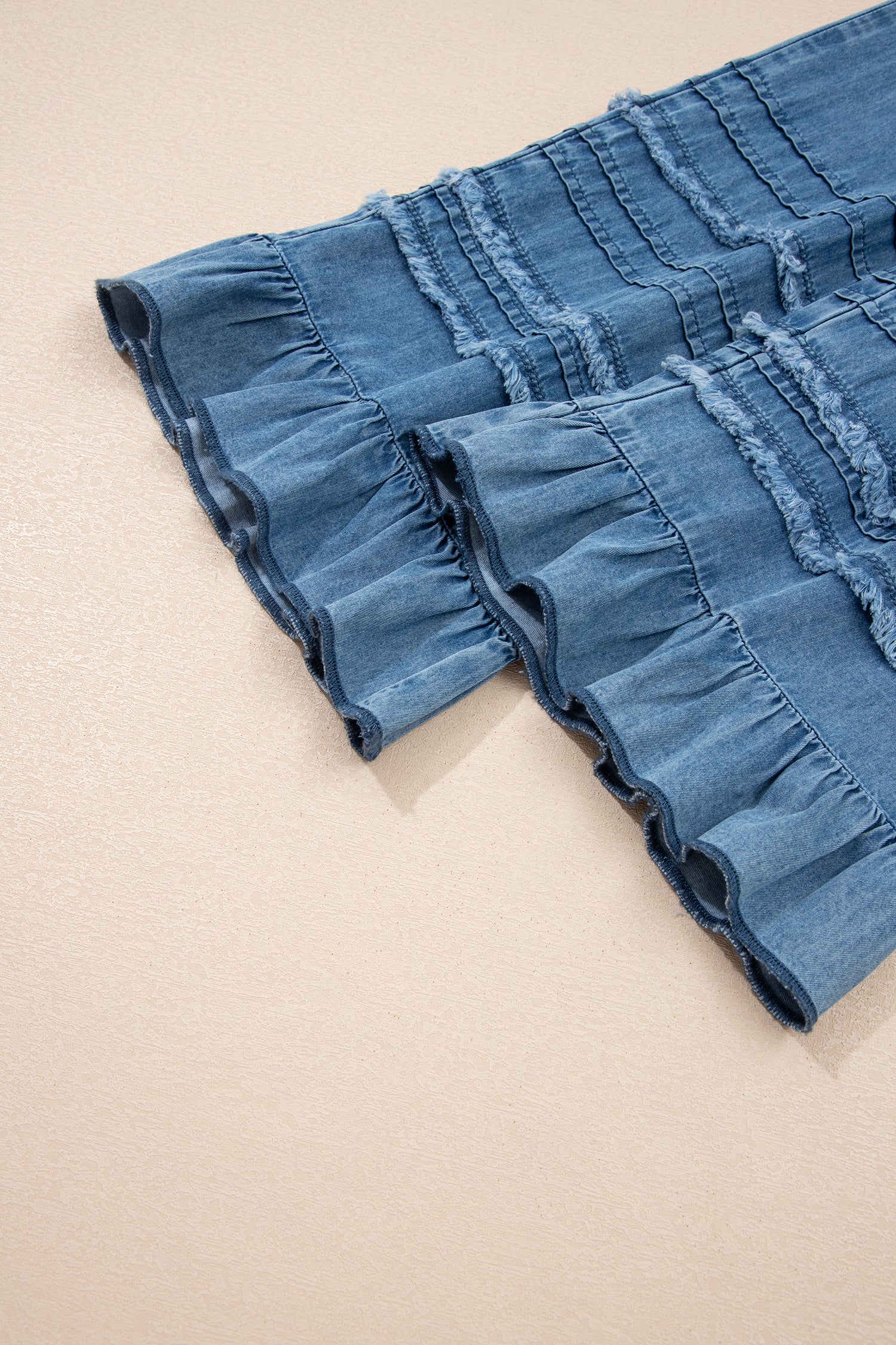 Taytum Women's Wide Leg Chambray Pants in Light Blue Denim