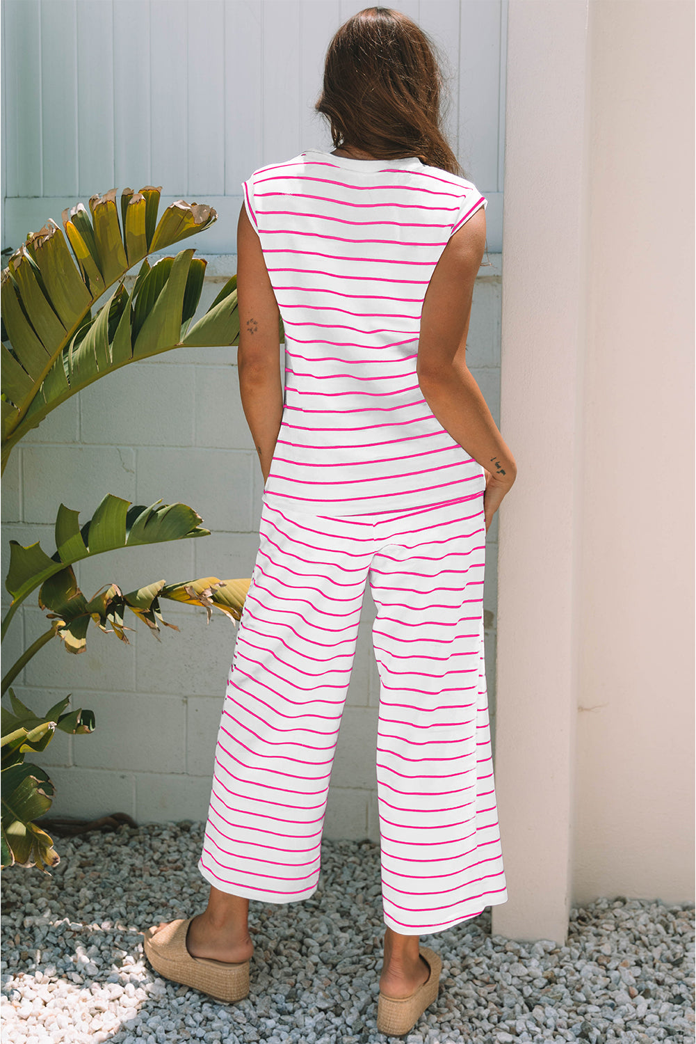 Stripe Top and Pants Set