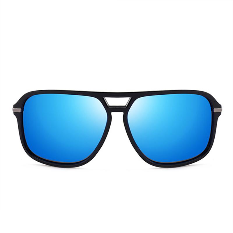 Oversized Polarized Men's Driving Sunglasses with Metal Frame