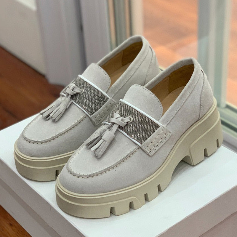 Chunky Platform Suede Loafers for Women - Harajuku Style - Image 4
